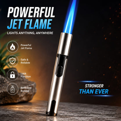 Jet Flame Torch Lighter | Windproof | Strong Blue Flame