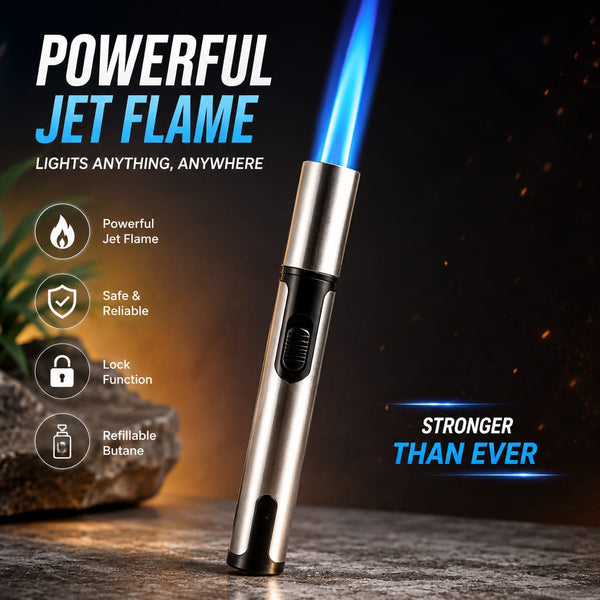 Jet Flame Torch Lighter | Windproof | Strong Blue Flame