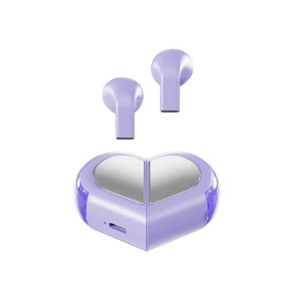 HeartBuds™ – Premium Heart Shape Wireless Bluetooth Earbuds | Cute LED Charging Case | HD Sound | Perfect Gift