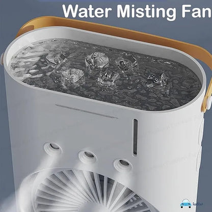 Double Head Mist Mini Fan with LED & Humidifier USB Air Cooler