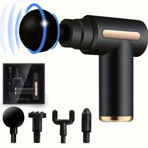 Facial Massager Gun, Cordless Handheld Deep Tissue Muscle Massager