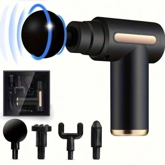 Facial Massager Gun, Cordless Handheld Deep Tissue Muscle Massager