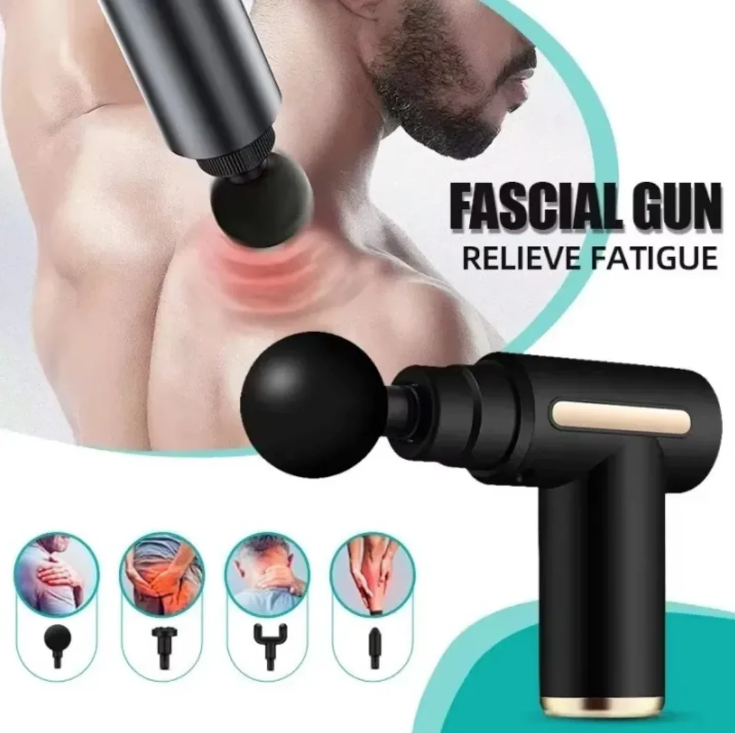 Deep Tissue Massage Gun | Speed Portable Percussion Massager with LED Touch Screen