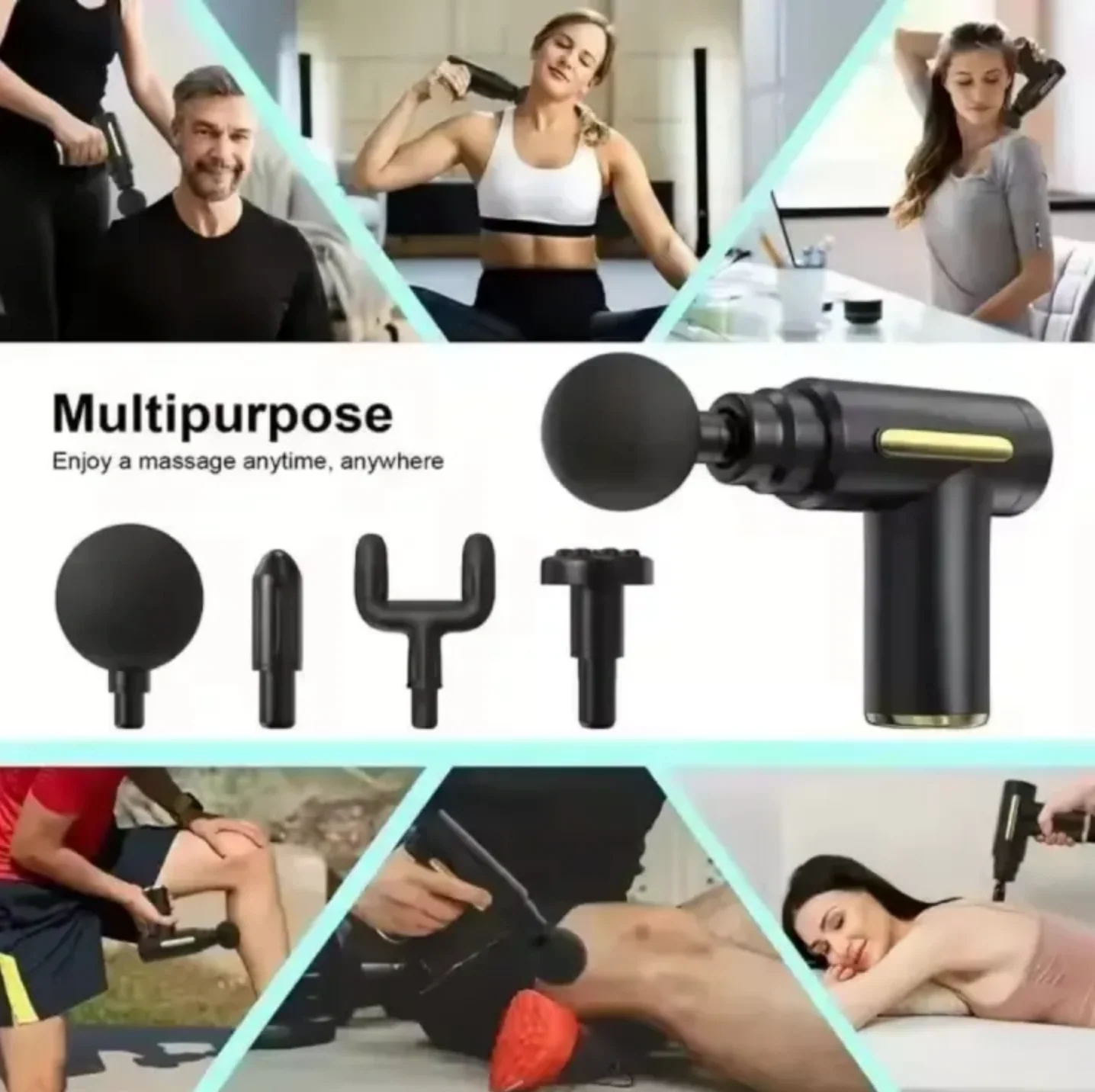 Deep Tissue Massage Gun | Speed Portable Percussion Massager with LED Touch Screen